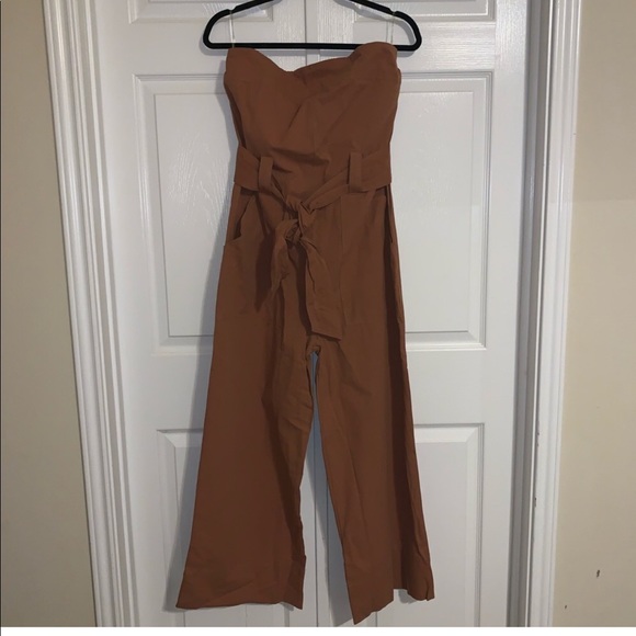 NWT JLUXLABEL Apricot Tube Wide Leg Romper - Picture 4 of 4